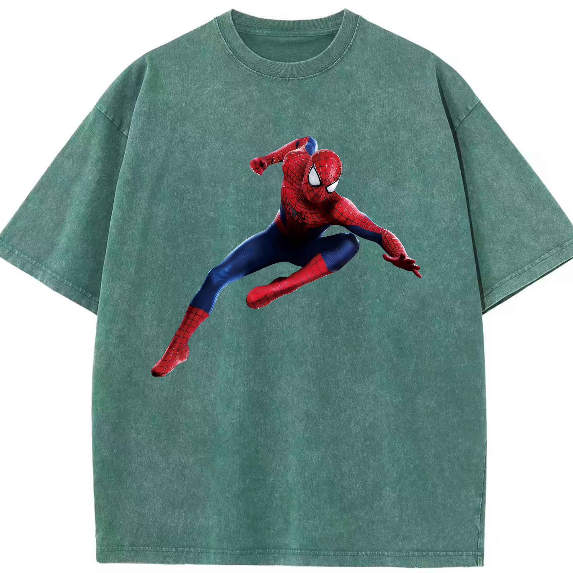 （画像用） Spider Man スパイダーマン 綿100% ヴィンテージ風 半袖Tシャツ（フロントプリント）